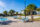 outdoor lounge chairs by pool